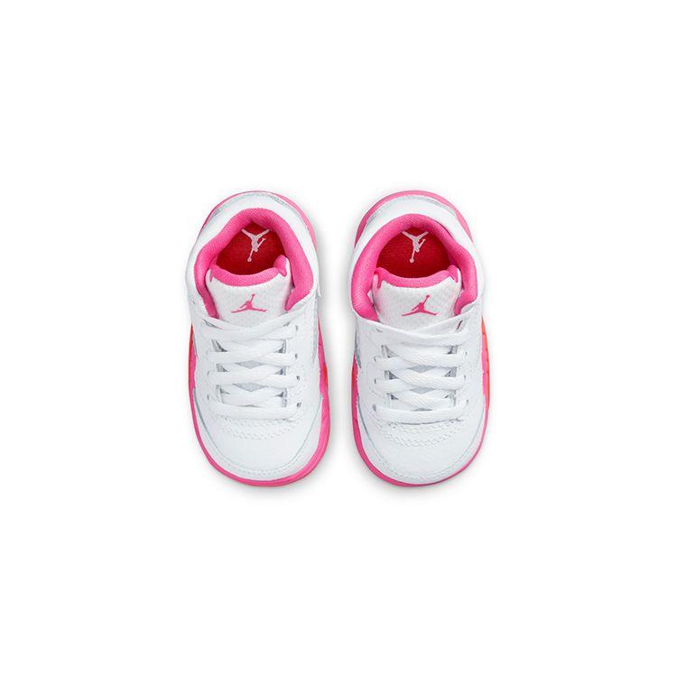 Air Jordan 5 Retro TD Pinksicle Baby Sneakers White Safety-Orange 725172-168