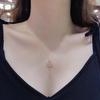 18K Goldplattierter Diamant-Anhänger Schlüsselschloss Halskette - Trendige Iris Schlüsselbein Kette