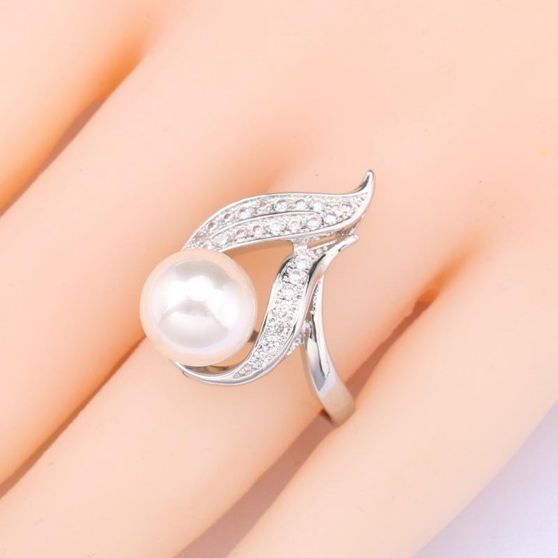 Europe and The United States Dinner Dress Sets Noble Zircon Pearl Inlaid Jewelry Sets Color Anti Allergy