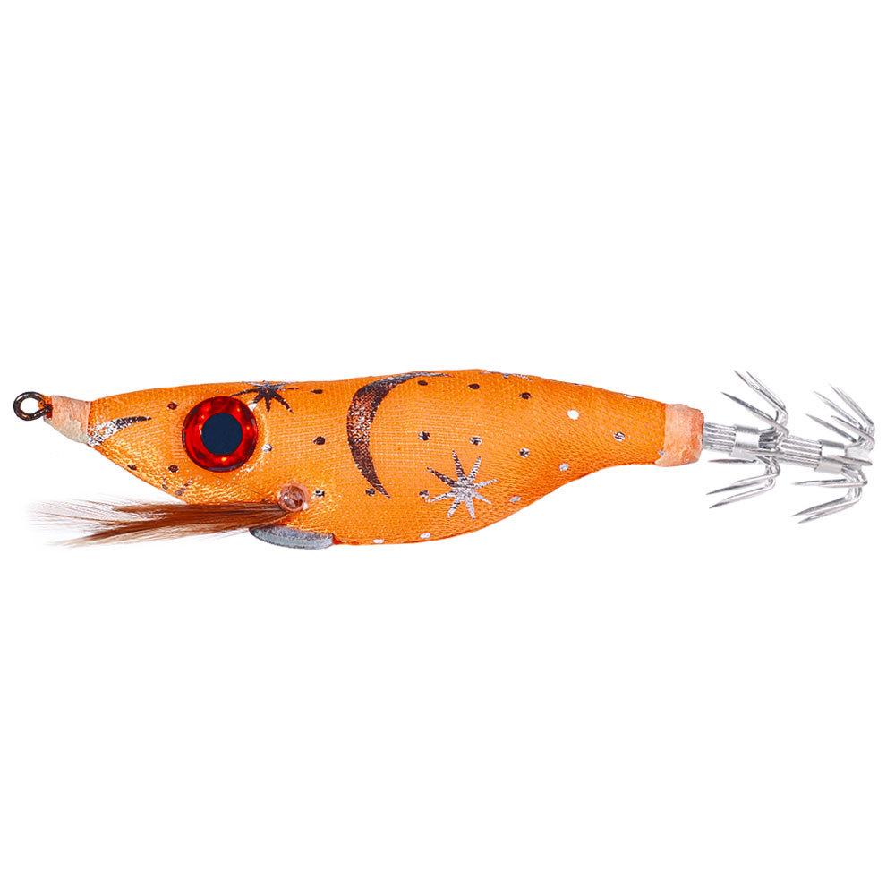 10CMLuminous Wood Shrimp9GSet of Big Eye Shrimp Lure Bait Squid Hook High Simulation Bait Night Fishing Bass Special for Bluefis