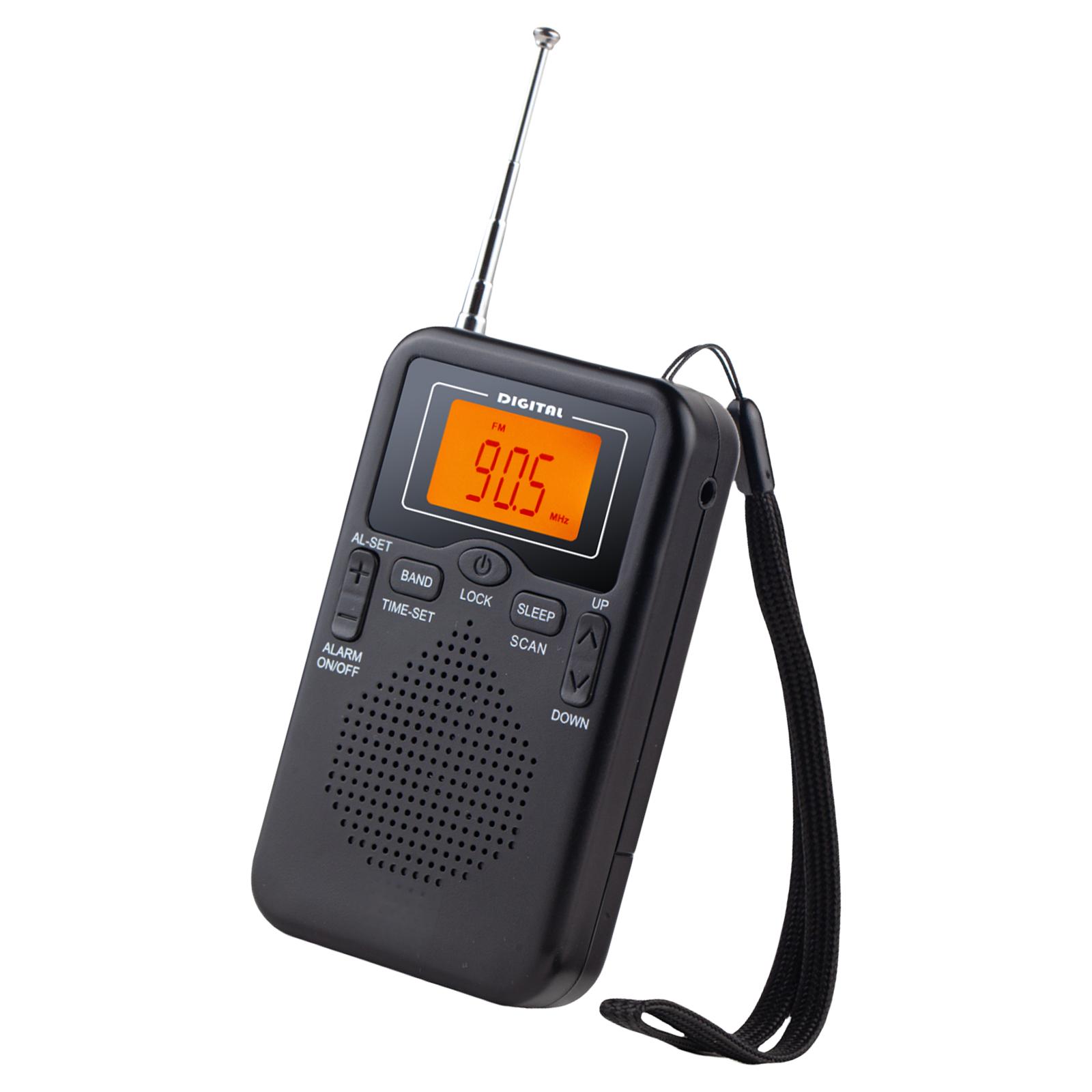 

Compactly AM FM Radio With Large Digital Display Stereo Earphone 3.5mm Port Sleep Timers Alarm Clock For Jogging Walking 1