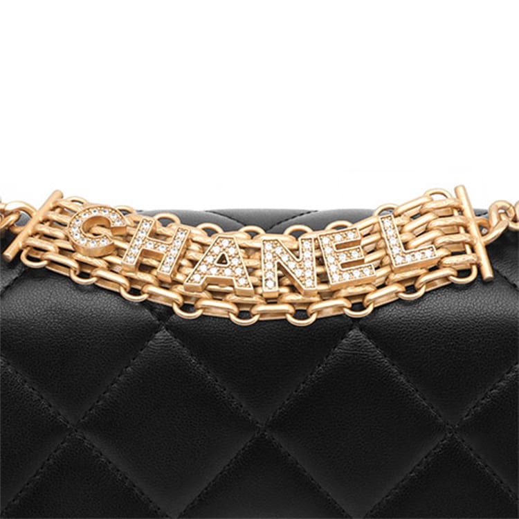 Chanel 22SS Lambskin Shoulder Bag, Crossbody Bag Mini Women's Black AS3239-B08012-94305