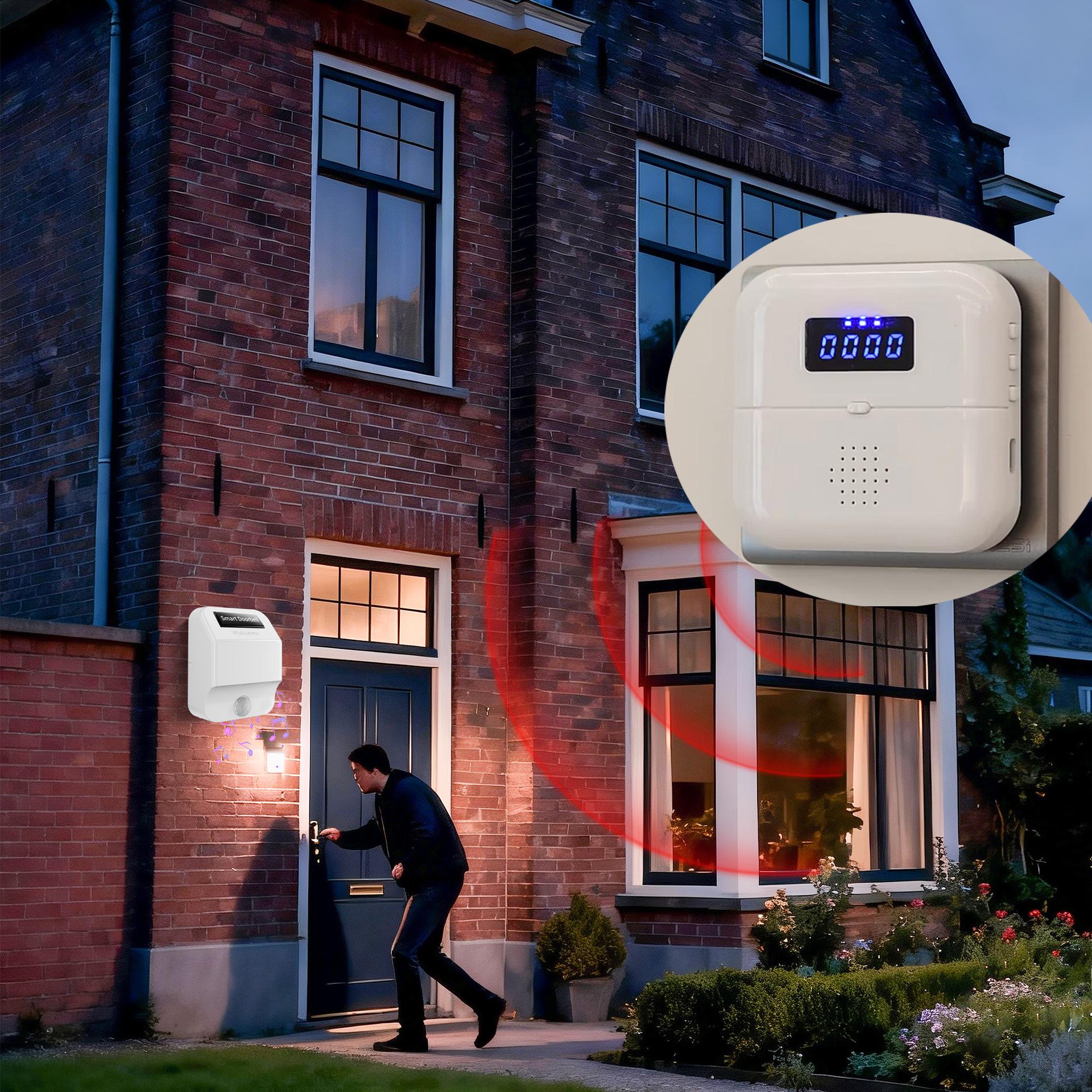 Chenji Wireless Motion-Sensor Ding Dong Doorbell for Home & Shop Transmitter (requires pairing)