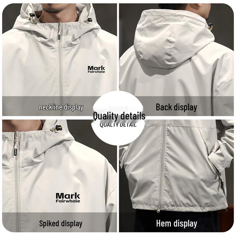 Mark Fairwhale Men's Casual Hooded Jacket