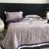 Luxurious European Tencel Brocade Summer Quilt Set: Cooling Ice Silk, Washable, Thin, Four Pieces for Air Conditioning.