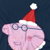 Peppa Pig Unisex Adult Daddy Pig Santa Hat T-Shirt