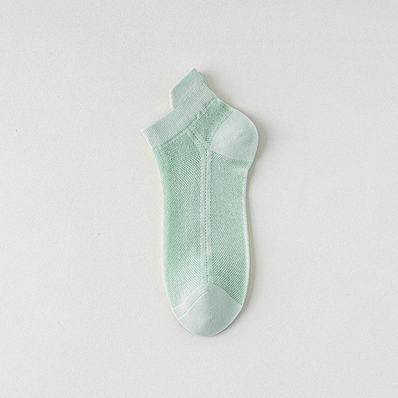 Anti-odor Summer Lightweight Solid-color Cotton Socks for Children, Short Tube Style, with Ear Tabs To Prevent Slipping Off The Heel