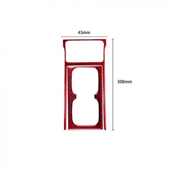 2Pcs For Honda Civic 2006-11 Carbon Fiber Interior Center Cupholder Cover Trim