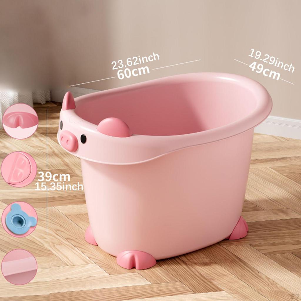 Wanna Wiaderko do Kąpieli dla Noworodków Spód z Antypoślizgiem Do Siedzenia i Moczenia Basenik Prysznicowy Wiek 5-8 Lat