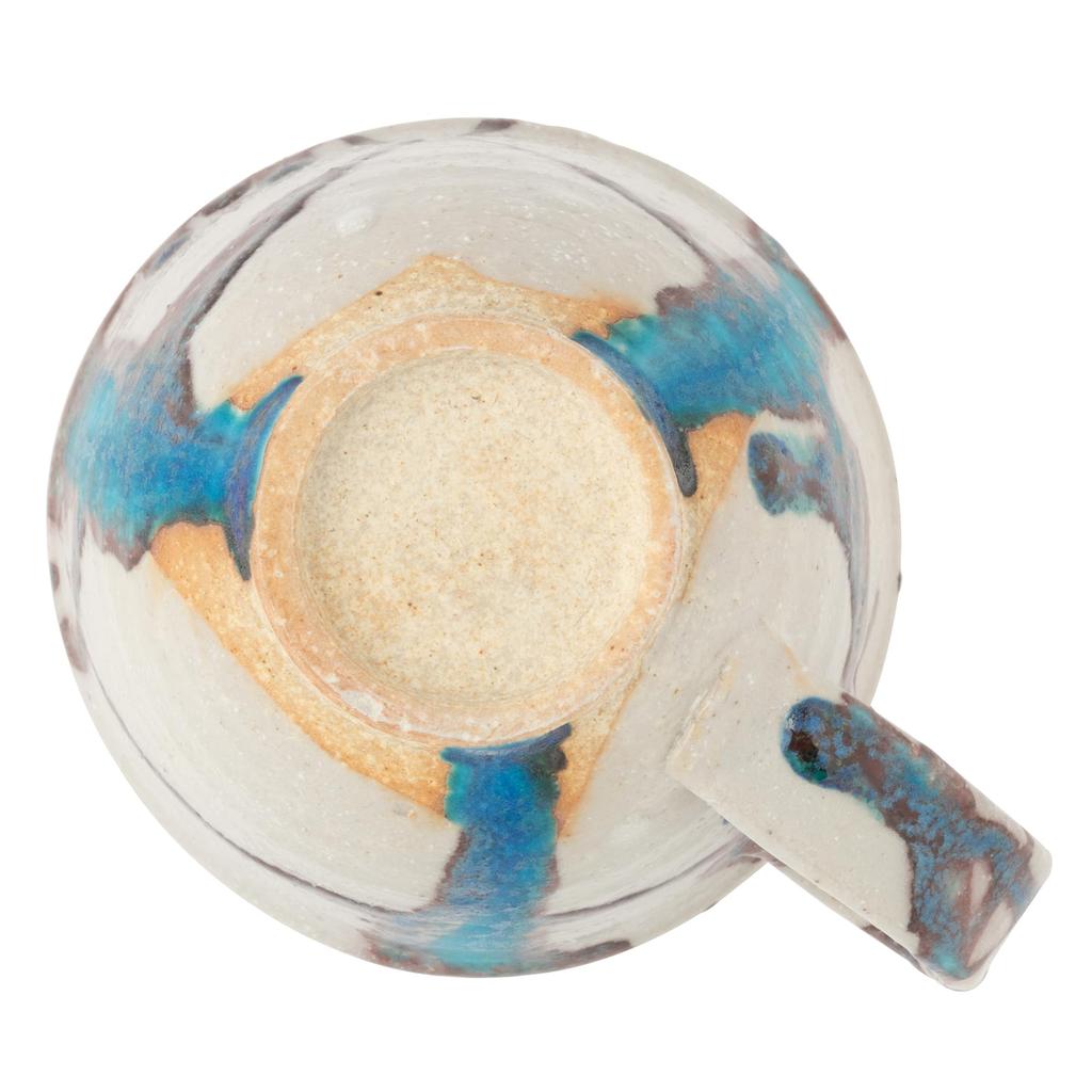 Marui Pottery Shigaraki Ware Hechimon Mug, Approx. 300ml Capacity, Glacier White, 3-4437