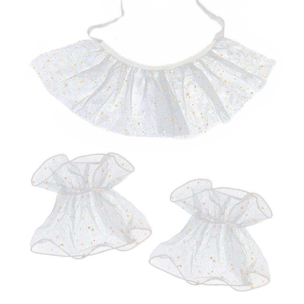 3PCS/SET Glitter Wedding Scarf Romantic Bride Fingerless Gloves  Bride Accessorizing