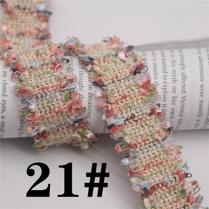 45 Yards Trim Vintage Embroidered Lace Sewing Lace Ribbon Fabric Handmade Costume Dress Sewing Trimmings Wedding Decoration