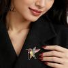 Jackets Decorative Badge Rhinestone Hummingbird Brooch Pin, Oil Dripping Bird Lapel Sweater Women Pin Cardigan Coat Suits Accessories, Jewelry