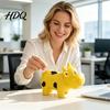 Pinch Resistant Toy Squeaky Cow Squeeze with Realistic Sound Soft TPR Fidget for Stress Rubber Ball Relief & Pranks Cute Farm Animal-Shaped