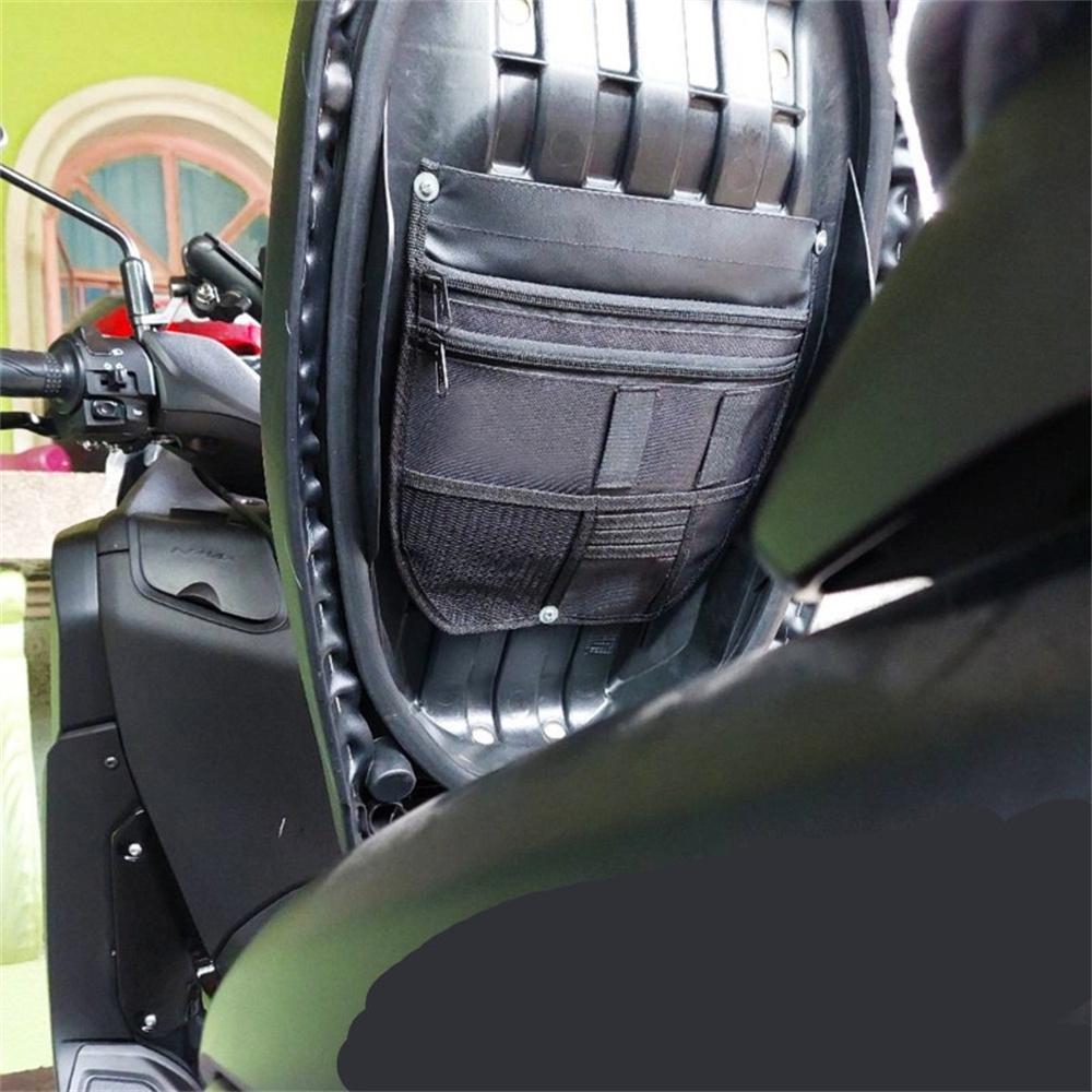 Motorcycle Storage Bag Nylon-Pouch for NMAX 155 V1/V2 Seat Under Tool Bag Black