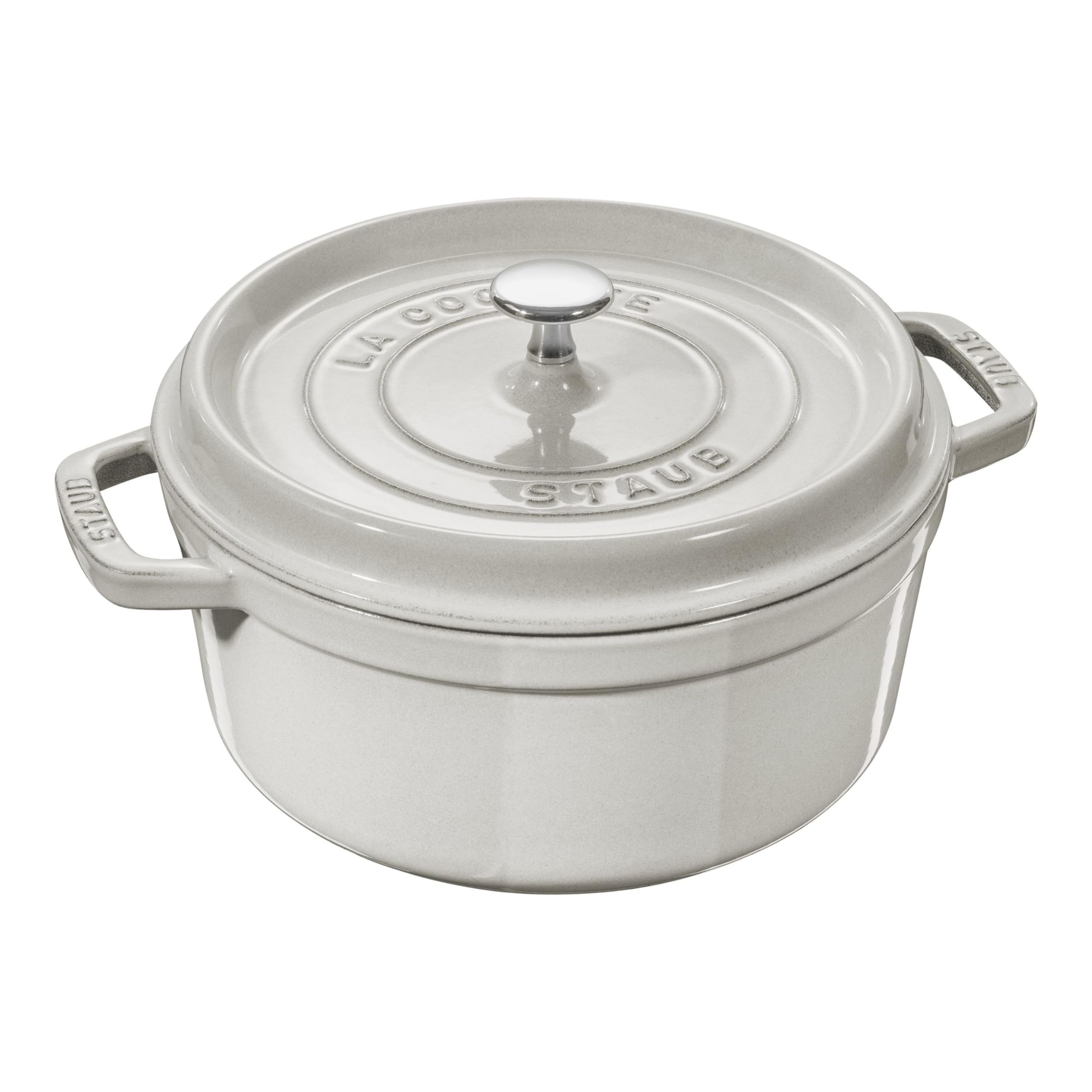 

staub Кокот Круглый Кампань Большой Эмалированная Кастрюля Ручной Литой Подходит для индукционных плит Японский Продукт с Серийным Номером Круглый Кокот Пико 24см [Номер Авторизации]