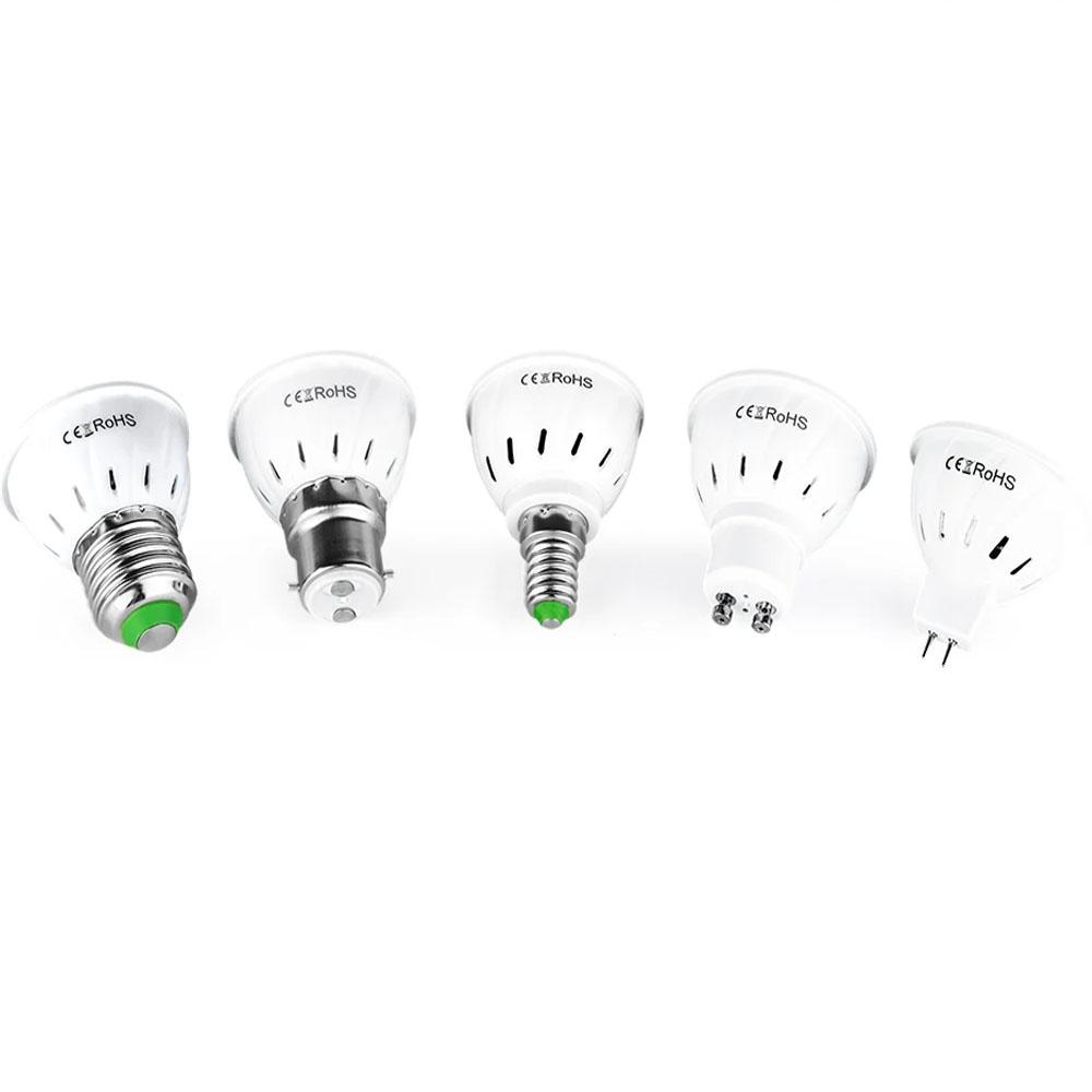 GU10 LED E27 Lamp E14 Spotlight Bulb 48 60 80leds Lampara 220V GU 10 Bombillas Led MR16 Gu5.3 Spot Light Home Furnishinglighting