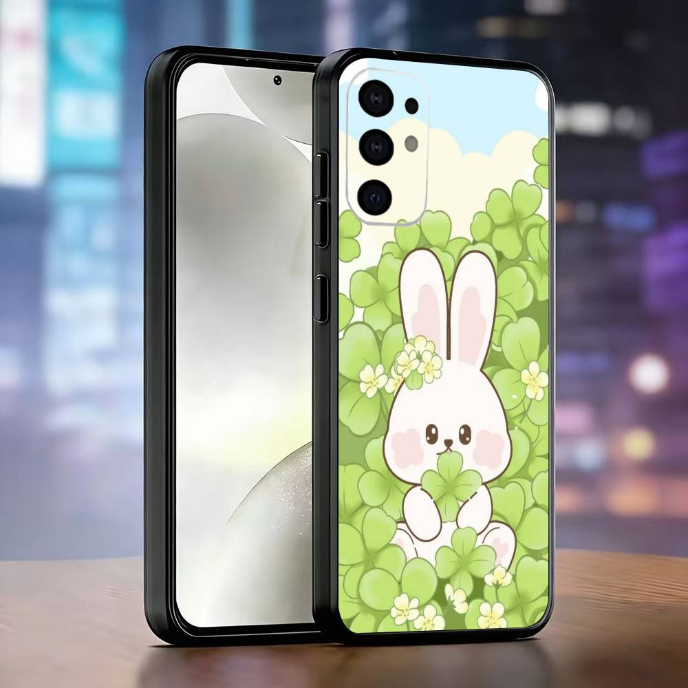

Bunny Kawaii Phone Case For Samsung S25,S24,S21,S22,S23,S30,Ultra,S20,Plus,Fe,Lite,Note,10,Black Cover Samsung S21fe