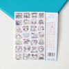 Creative Set of 6 Pieces of Japanese Paper Stickers Student Diy Hand Account Stickers Stationery Store Small Gifts Children's Cartoon Stickers