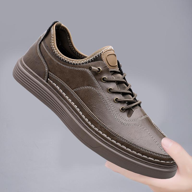 

Модные минималистичные и удобные мужские туфли для скейтбординга, модные мужские повседневные классические черные мужские кожаные туфли больших размеров 38-46 46 коричневый