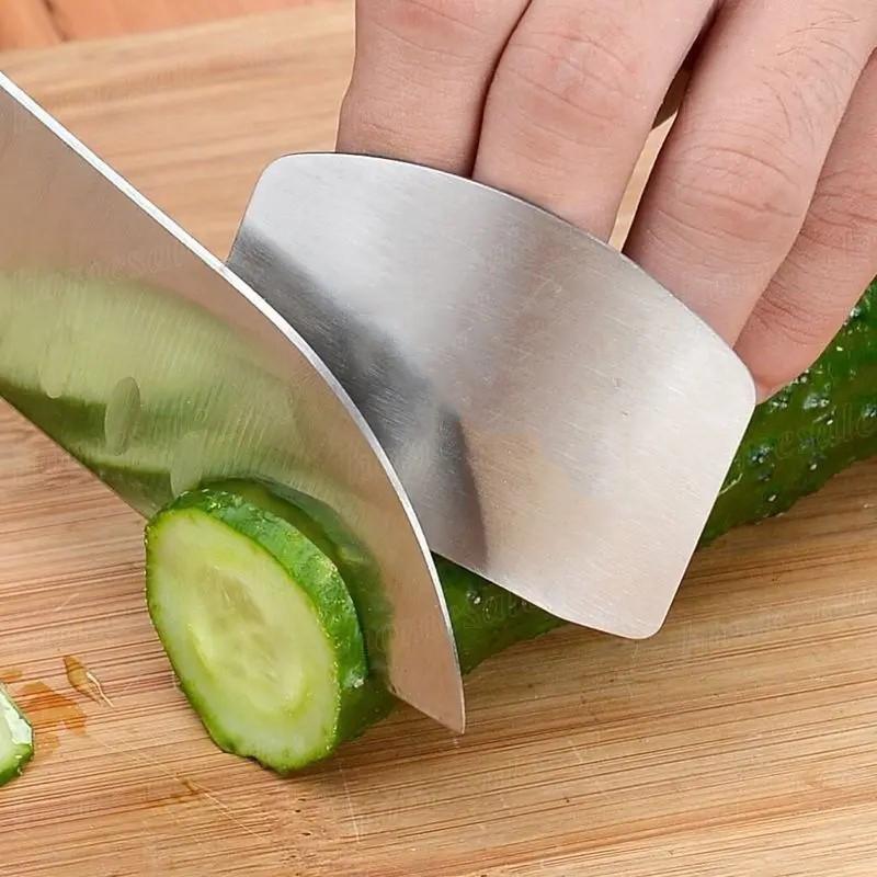 Fingerschutz aus Edelstahl für sicheres Schneiden, Handschutz, langlebiger Küchenschutz zum Schneiden von Kochwerkzeug-Zubehör