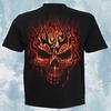 Men's Casual Skull 3D Printed T-shirt Summer Mountain Short Sleeve Top