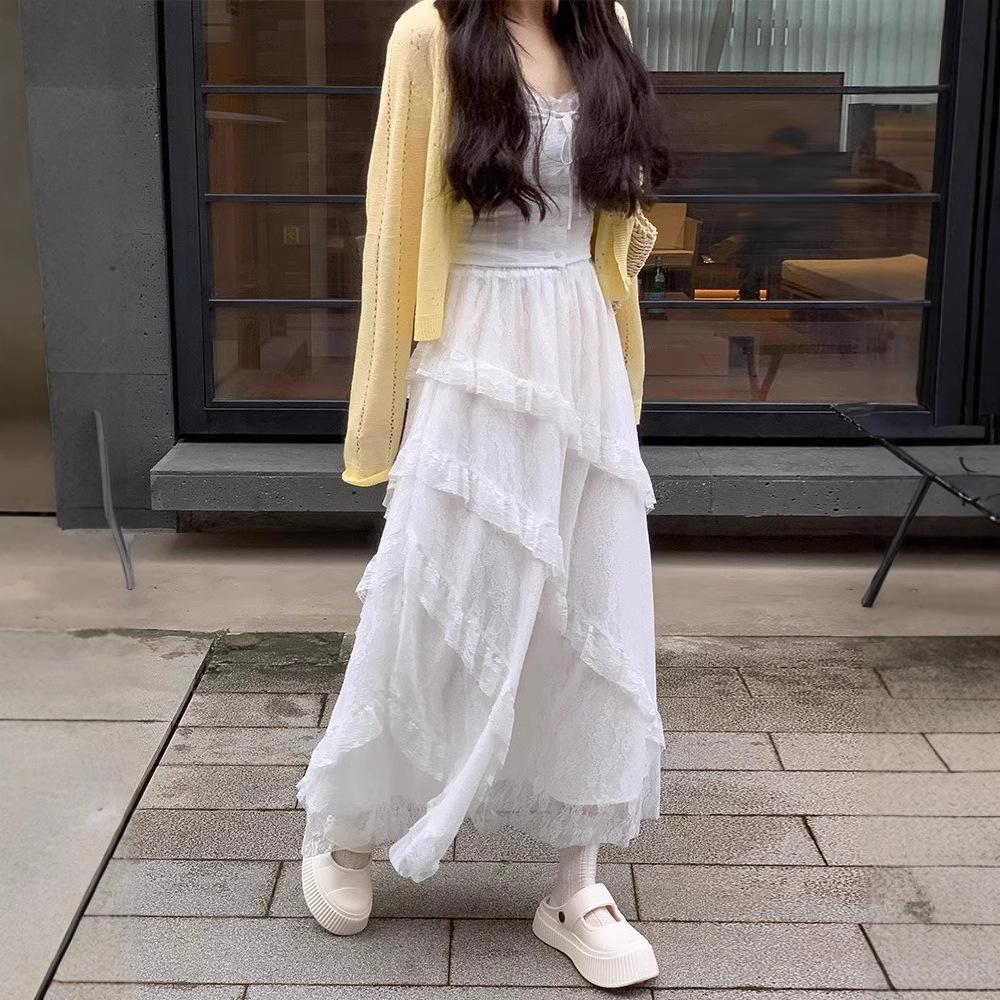 

Summer High-waisted Princess Tutu Skirt Medium and Long A-shaped Skirt XL