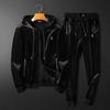 Men's Spring and Autumn Casual Sports Hooded Suit Hooded Sweatshirt + Pants Two-piece Set