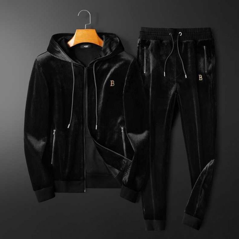 

Men s Spring and Autumn Casual Sports Hooded Suit Hooded Sweatshirt + Pants Two-piece Set XS