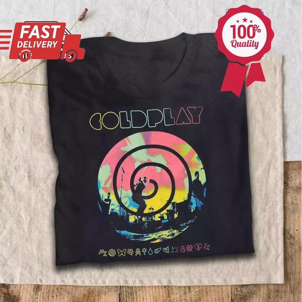 COLDPLAY Band HEAD FULL OF DREAMS SWIRL T Shirt Full Size S-5XL.webp Unisex T-Shirt XXXXL