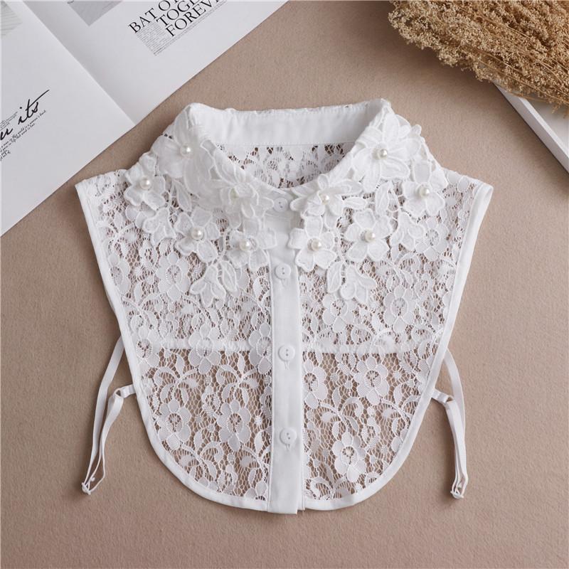 

7 Colors Women Shirt Fake Collar Ladies White Black Lace Floral Detachable Collar Half Shirt False Collar Blouse Tops Decor