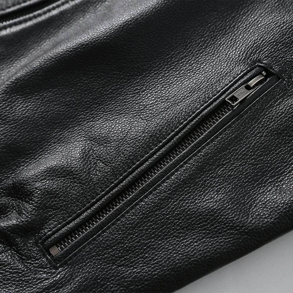 Chinese Size Genuine Leather Jacket Men Real Leather Jacket 100% Cowhide Slim Fit  Male Coat Skin Clothing Spring Autumn
