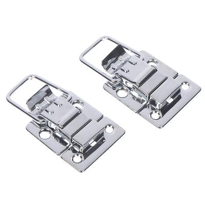 2Pcs Stainless Steel Chrome Toggle Latch For Chest Box Case Suitcase Tool Clasp Cabinet Fitting Lock Belt Hasp Buckle Hardware