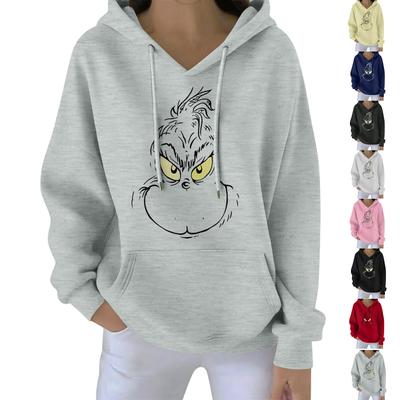 Women's Christmas  Hoodie Funny Cute Christmas Holiday Sweatshirt Pullover