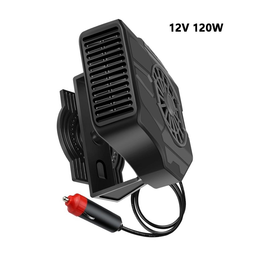 12V 120W/24V 200W Car Electric Windshield Heater Car Defroster Cooling Heating Fan Defogger Black Defogging Defrosting Fan