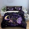 Magical Cat Fairy Decor Set Soft Comfortable Duvet Cover Bedding Set Included 1*Duvet Cover & 2*Pillowcases Gift