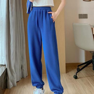 Dames Casual Harun Joggingbroek Lente Herfst Losse Pijpen Bindingsbroek Afslankend Grijs Sportbroek
