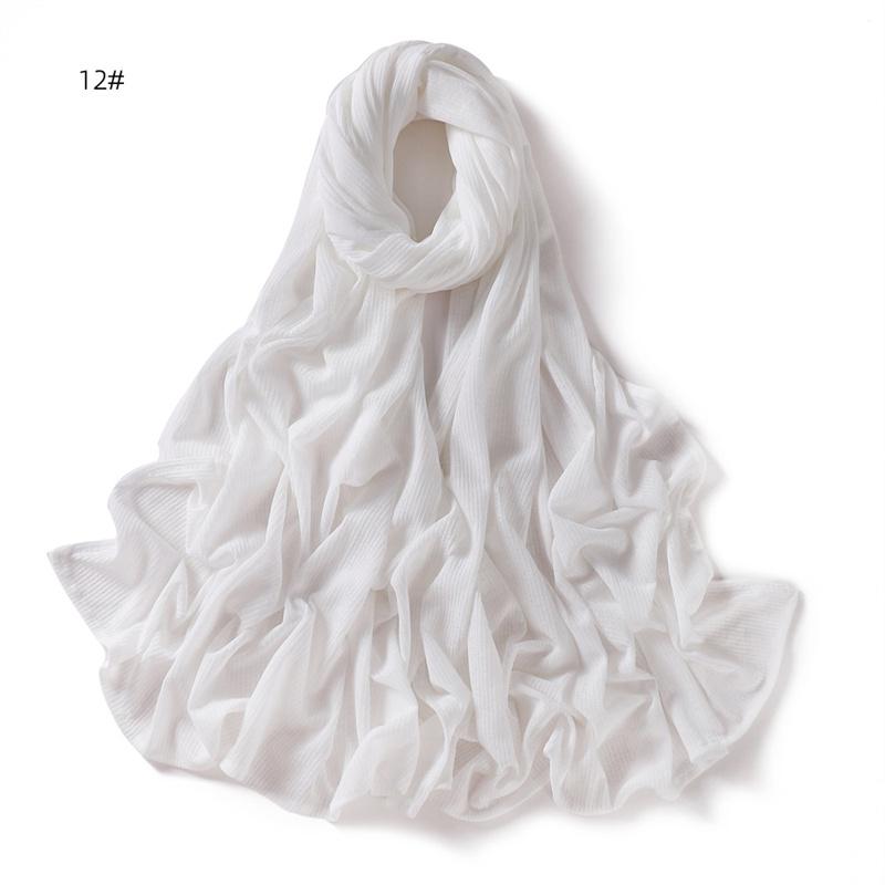 Einfacher Weicher Atmungsaktiver Ramadan Jersey Hijab Schal Wickeltuch Elastische Foulards Schal Arabischer Snood Islamischer Muslimischer Turban Stirnband 170*70cm