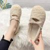 Flat-soled Fluffy Shoes, New Autumn and Winter Outer Wear Cotton Shoes, Warm and Velvet Beanie Shoes, Single Shoes