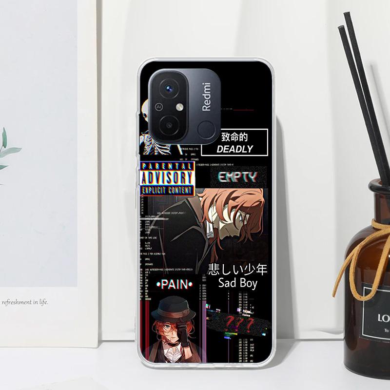 Bungo Stray Dogs Nakahara Chuuya Phone Case For Xiaomi Redmi 12C 12 10C 10A 10 9C 9A 9T 9 8A 8 7A 7 6A 6 Pro K70 K40 K20 Fundas