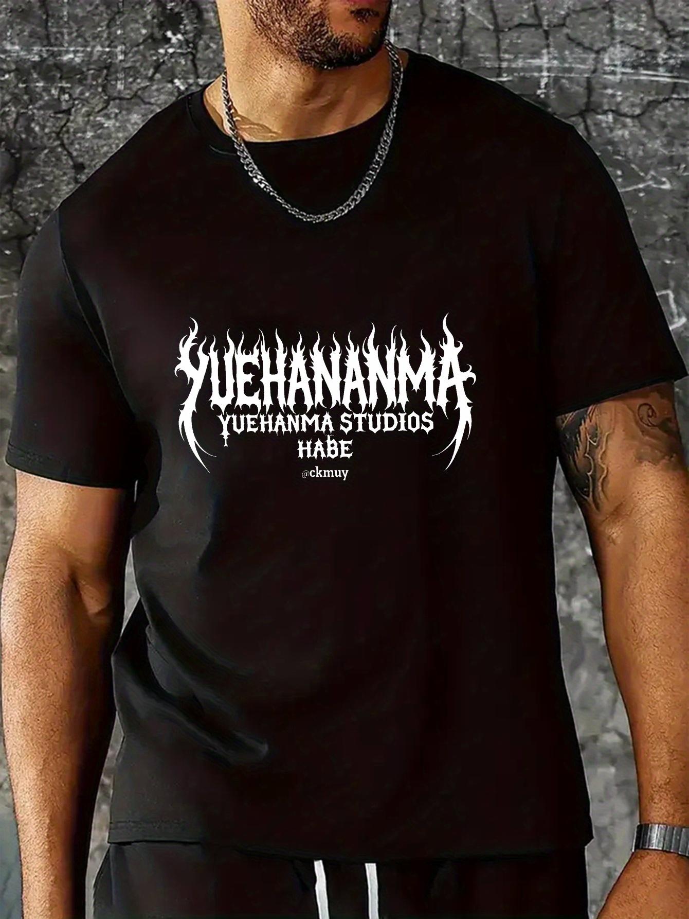 Graphic T-shirt - Stretch Knit Fabric Tee with Bold Text Design XXXXL