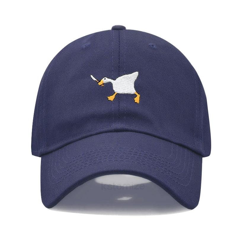 

Unisex Dad Hat With Embroidered Goose Pattern Fashionable Style Duckbill Cap For Men & Women