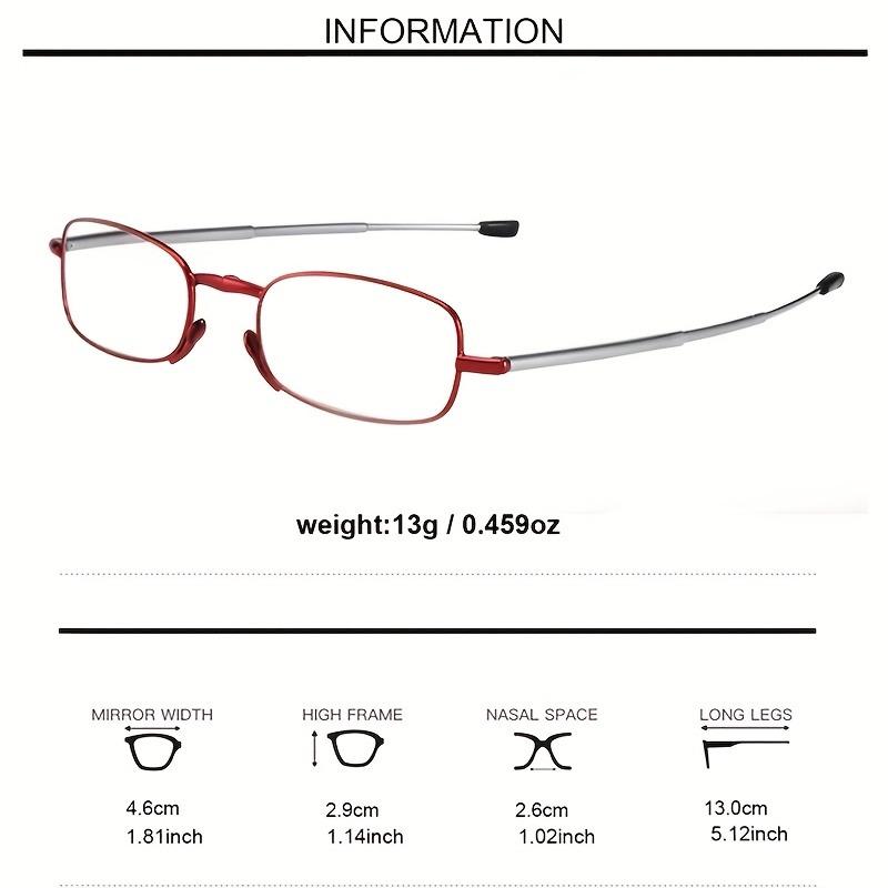 3-piece Set of Men's and Women's Reading Glasses with Foot Antenna Foldable and Portable with Zipper Pocket