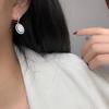 Oval Pendant Women's Earrings Cubic Zirconia Crystal Bling Bling Women's Earrings