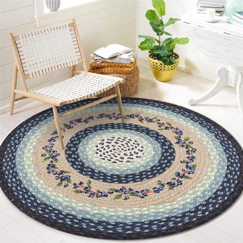 Nordic Round Living Room Sofa Tea Table Mat Home Decor Versatile Carpet Butterfly Flower Carpet
