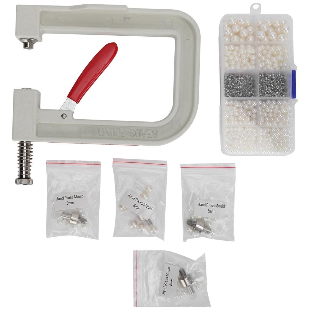 Pearl Setting Hand Press Machine Kit DIY Clothe Hat Shoes Decoration Hand‑Made Accessories