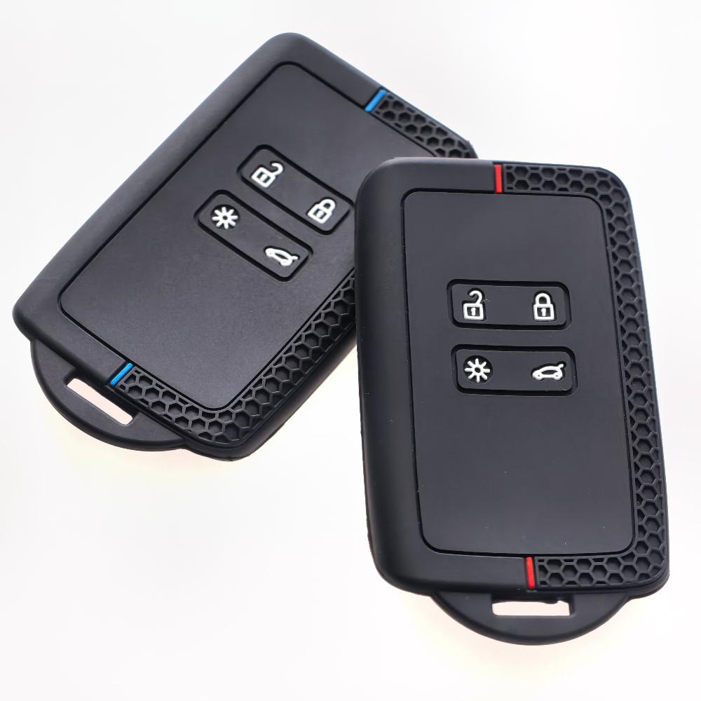 Silicone Car Key Cover Case For Dacia Logan 3 For Renault Captur Zoe Espace 5 Clio Megane 4 Arkana Arcan Key Holder Shell
