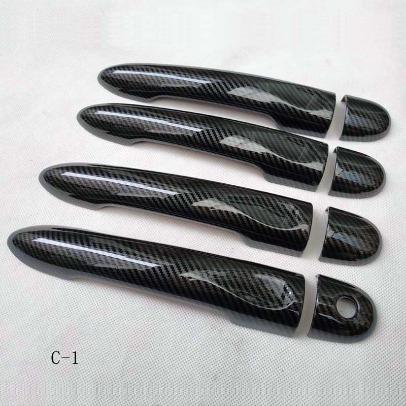 Chrome Door Handle Cover Trim for LADA XRAY X Ray X-ray 2015 2016 2018 Car Accessories Color Carbon Fiber