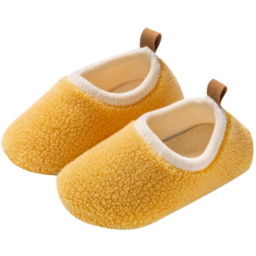 Kinder Baumwollpantoffeln Baby Junge Niedlich Indoor Zuhause Boden Socken Schuhe Anti-Rutsch Weiche Sohle Plüsch Mädchen Baumwollschuhe