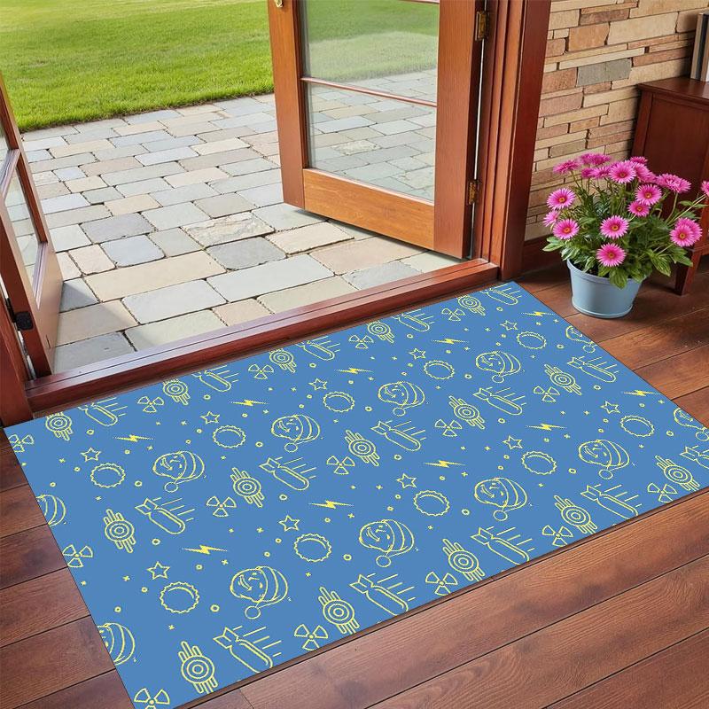 Crystal Velvet Rug Soft Non Slip Indoor Floor Mat Home DecorFallout Vault Boy